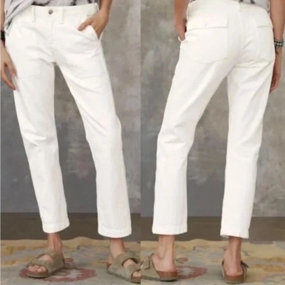 Edwin Denim - Revolve Edwin Jeans Women’s Malia Eggshell 100% Cotton Size 28